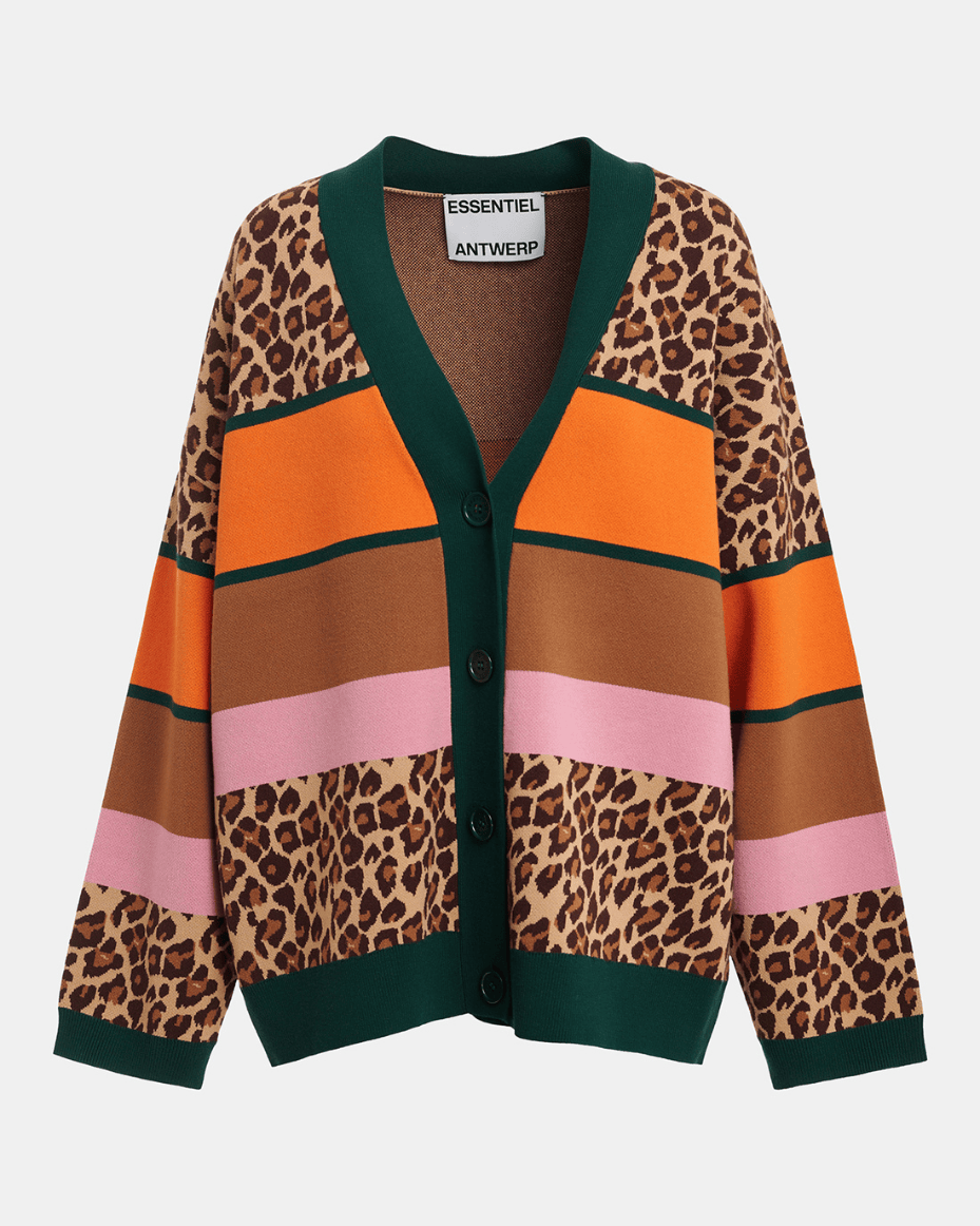 Essentiel Antwerp Kaudi Striped Knit Cardigan