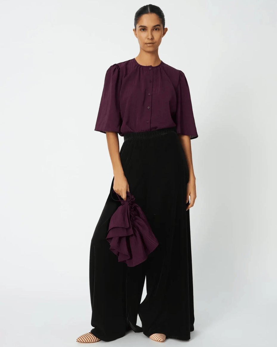 Stella Nova Frill Top in Beetroot