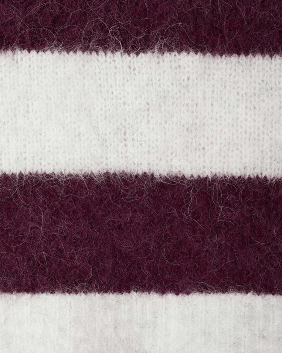 American Vintage Niby Knitted Vest Cranberry Stripe - AMERICAN VINTAGE - Luxe Leopard