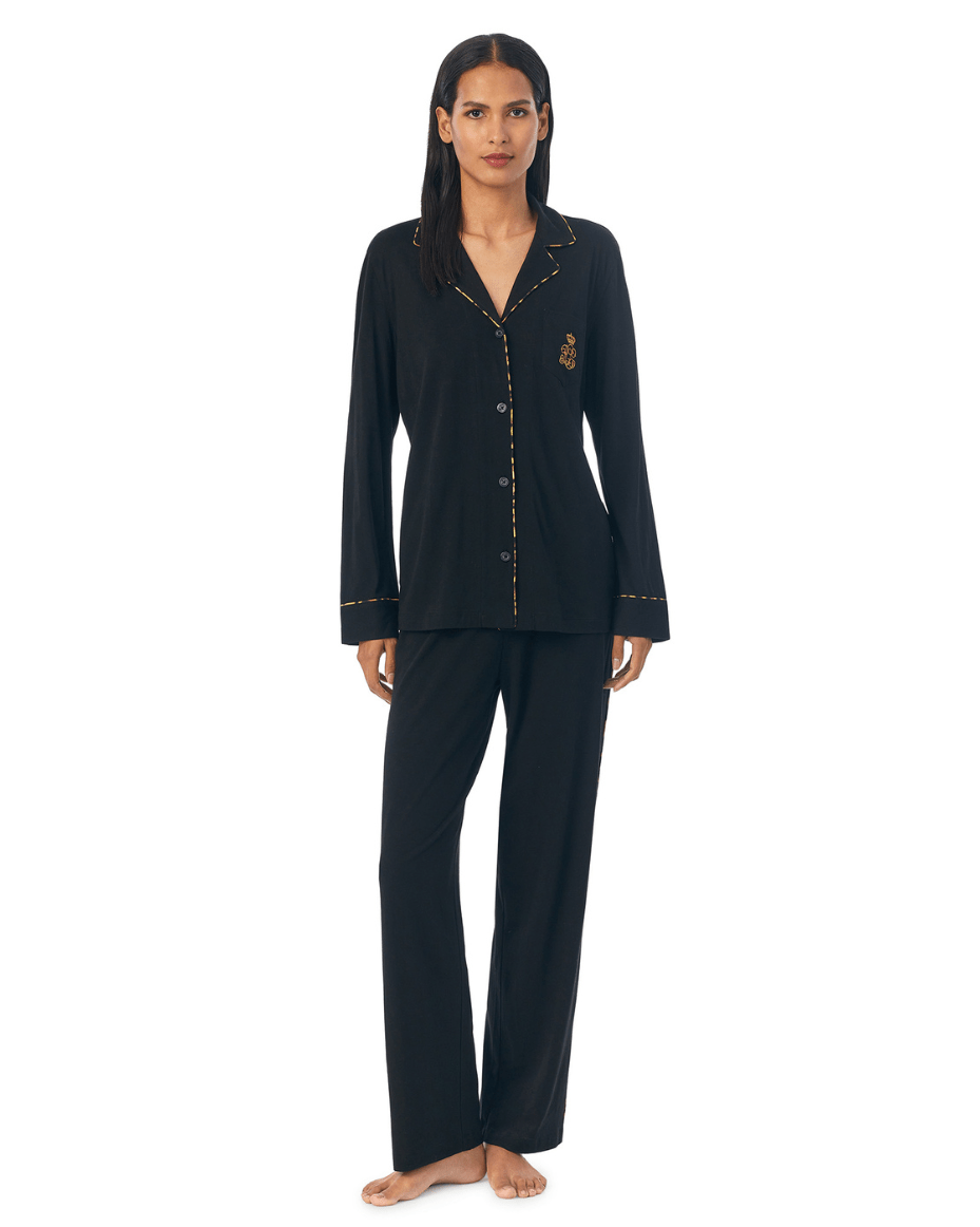 Ralph Lauren Classic Notch Collar Pyjama Set – Luxe Leopard