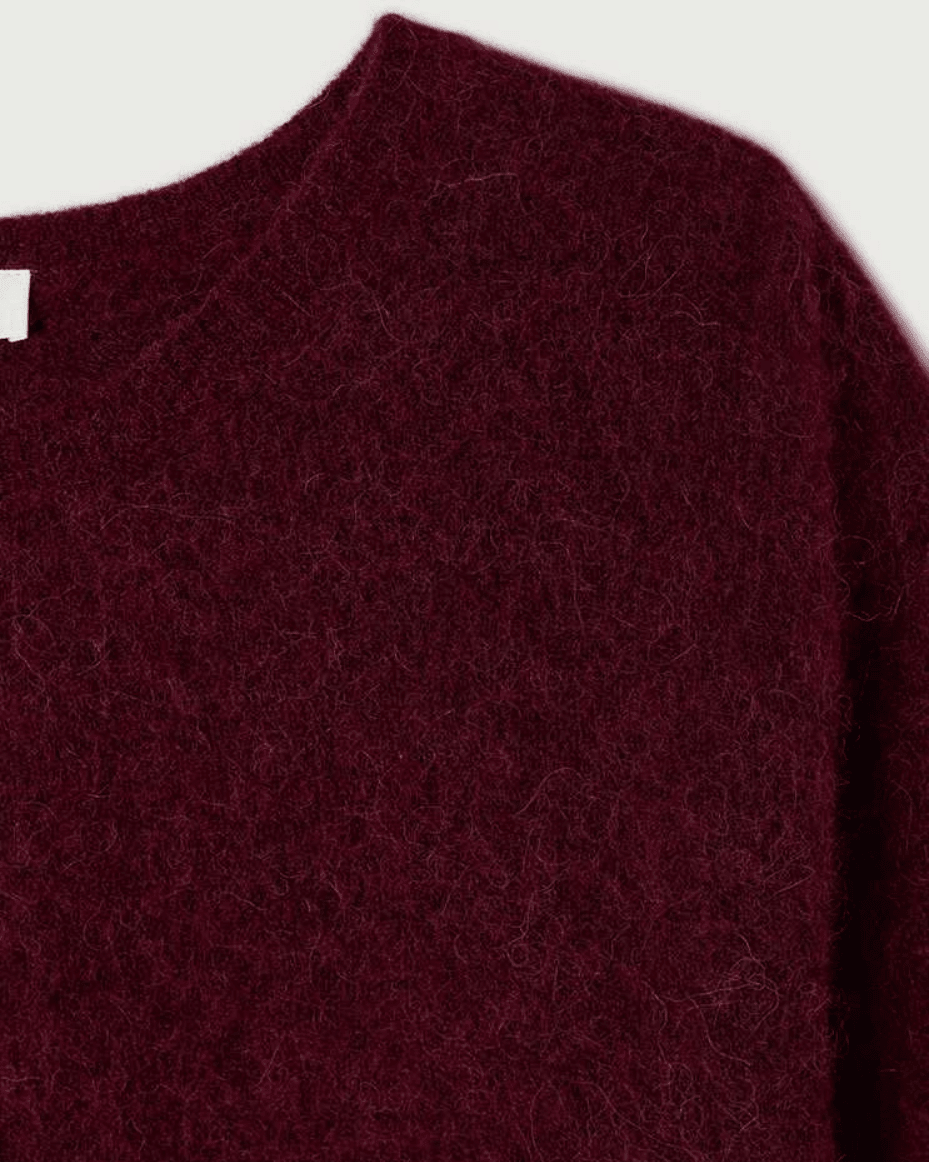 American Vintage Vitow Jumper Garnet Melange - AMERICAN VINTAGE - Luxe Leopard