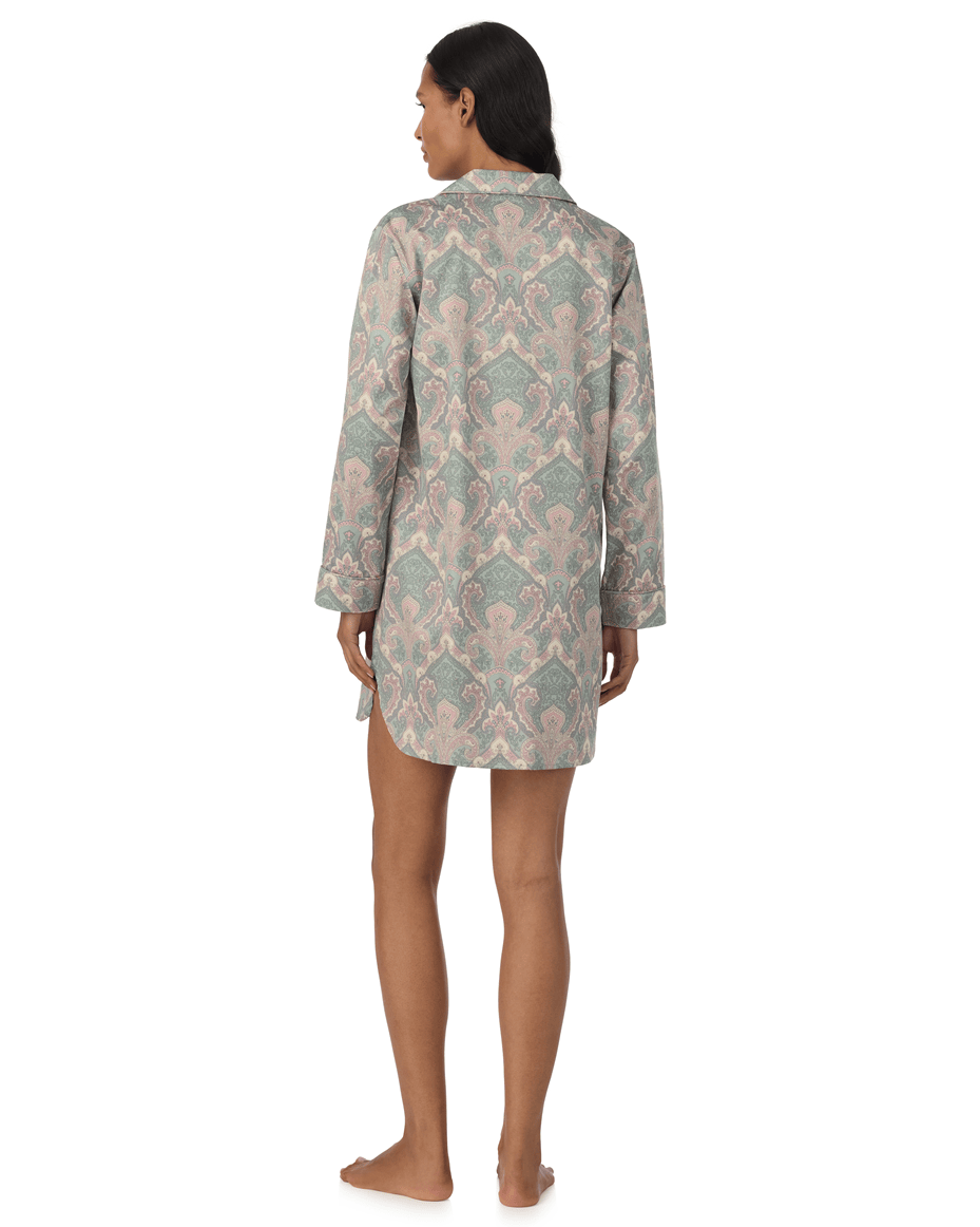 Lauren Ralph Lauren Long Sleeved Short Sleepshirt