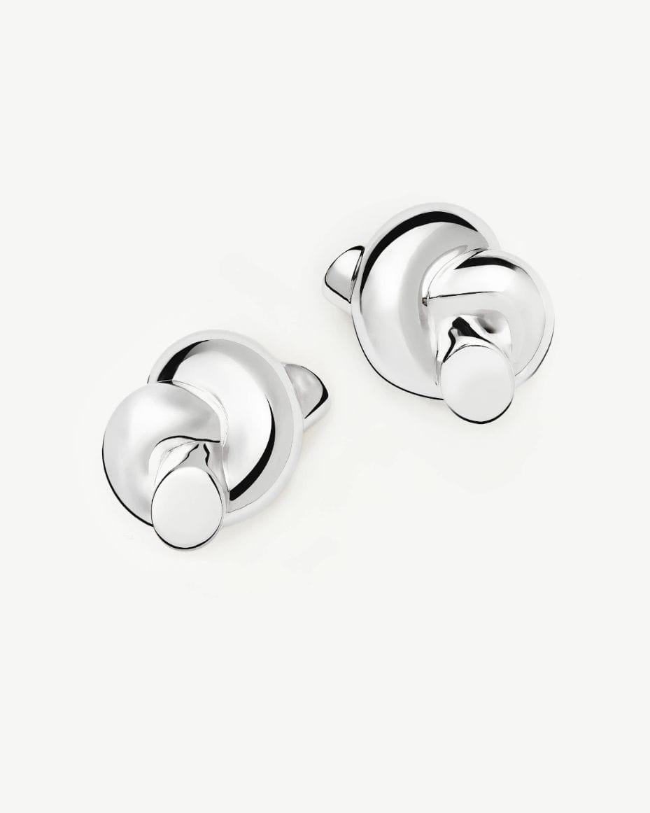 Missoma Lucy Williams Silver Knot Oversized Stud Earrings