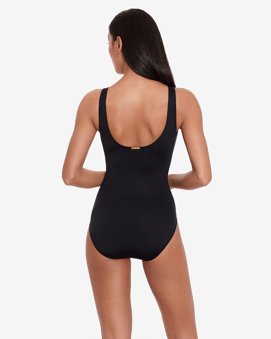 Ralph Lauren Black Ring Swimsuit - RALPH LAUREN - Luxe Leopard