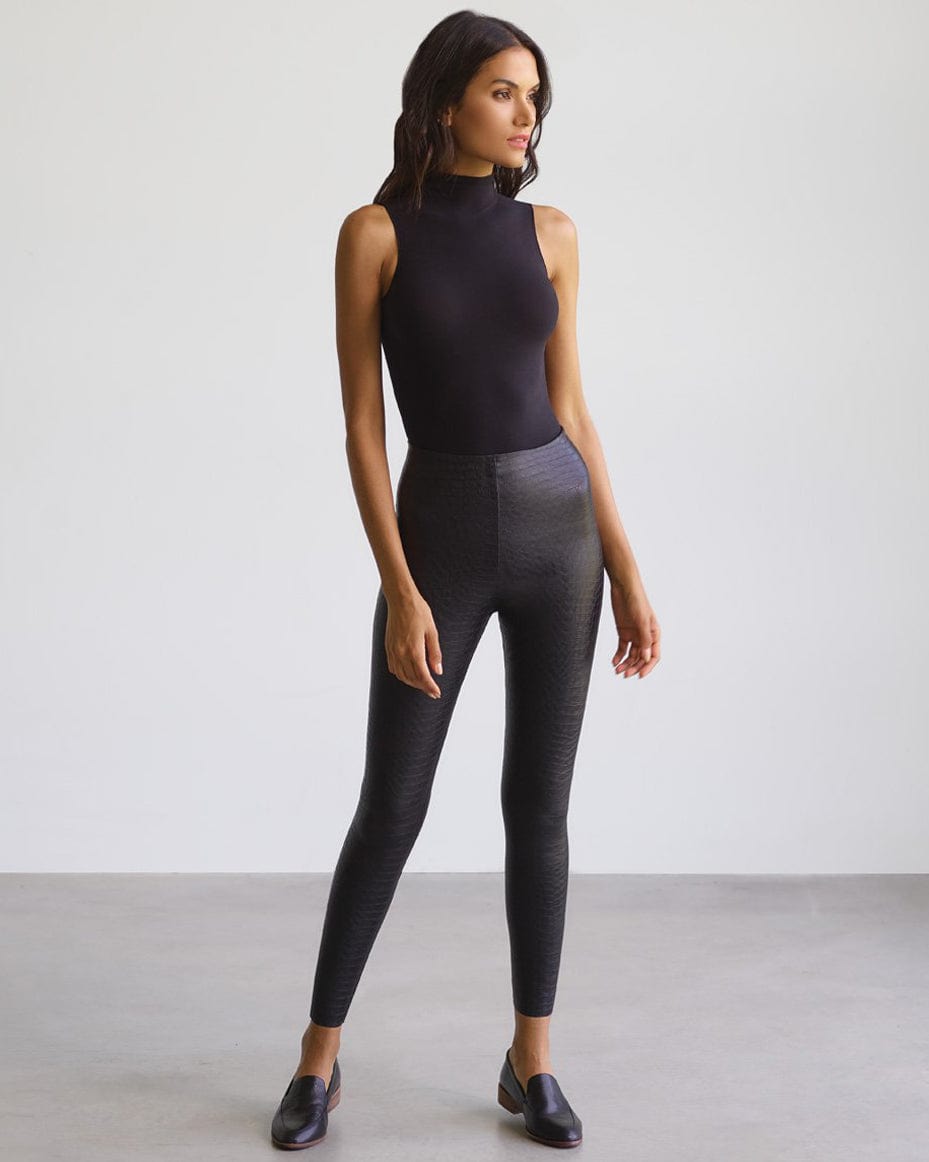 Commando Faux Leather Animal Legging - COMMANDO - Luxe Leopard