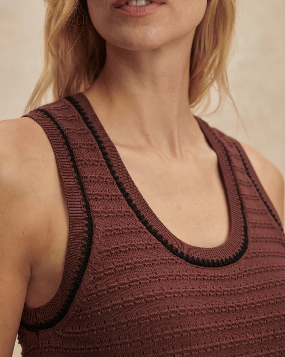 Varley Gideon Knit Tank Ironwood - Varley - Luxe Leopard