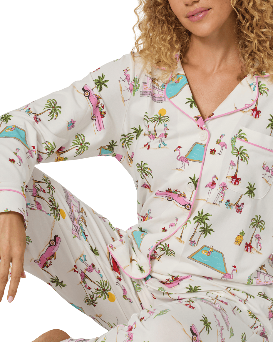 Bedhead Festive Flamingos Long Pj Set