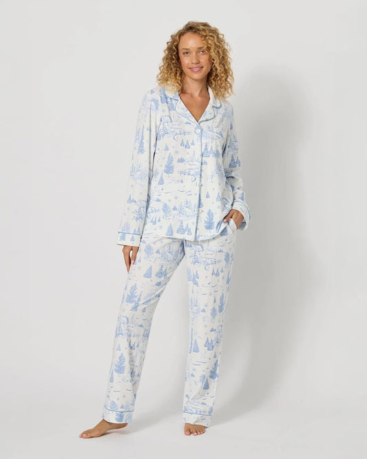 Bedhead Winter Wonderland Long Pyjama Set - BEDHEAD - Luxe Leopard