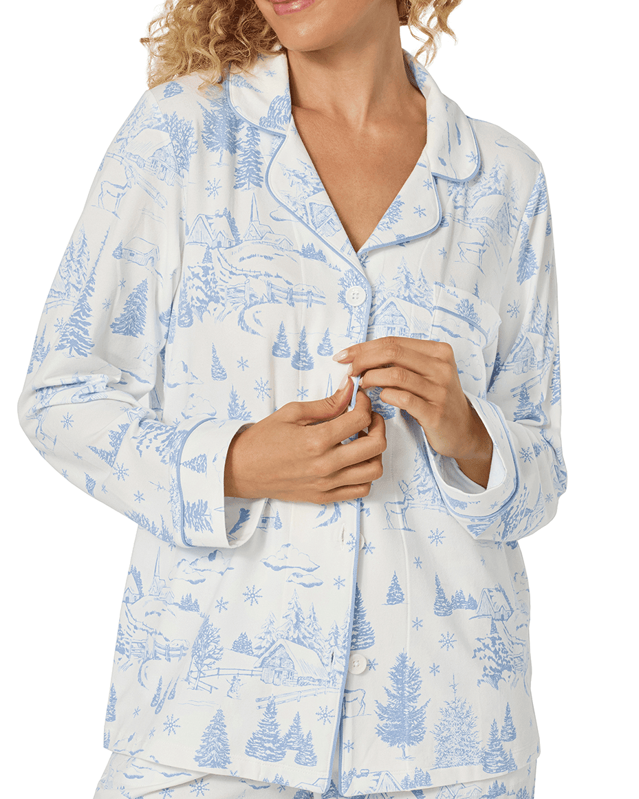 Bedhead Winter Wonderland Long Pj Set - BEDHEAD - Luxe Leopard