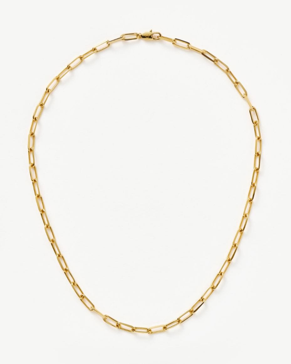 Missoma Classic Mini Gold Short Paperclip Chain Necklace