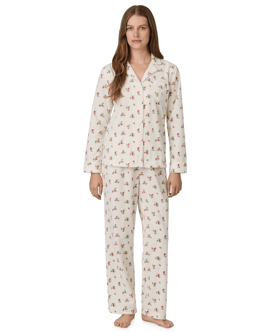 Lauren Ralph Lauren Long Pj Set in Cream Floral - LAUREN RALPH LAUREN - Luxe Leopard