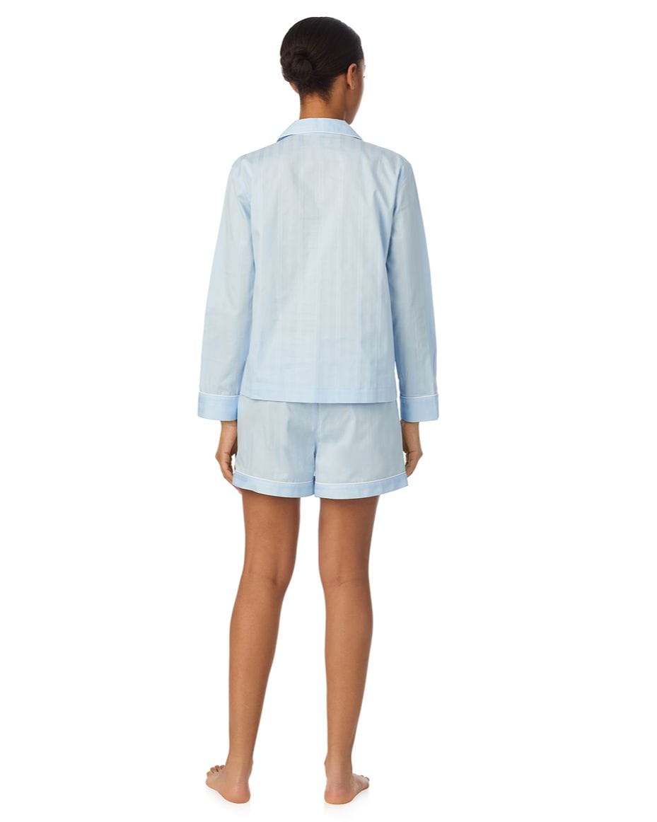 Lauren Ralph Lauren Long Sleeved Notch Collar Boxer PJ Set - RALPH LAUREN - Luxe Leopard