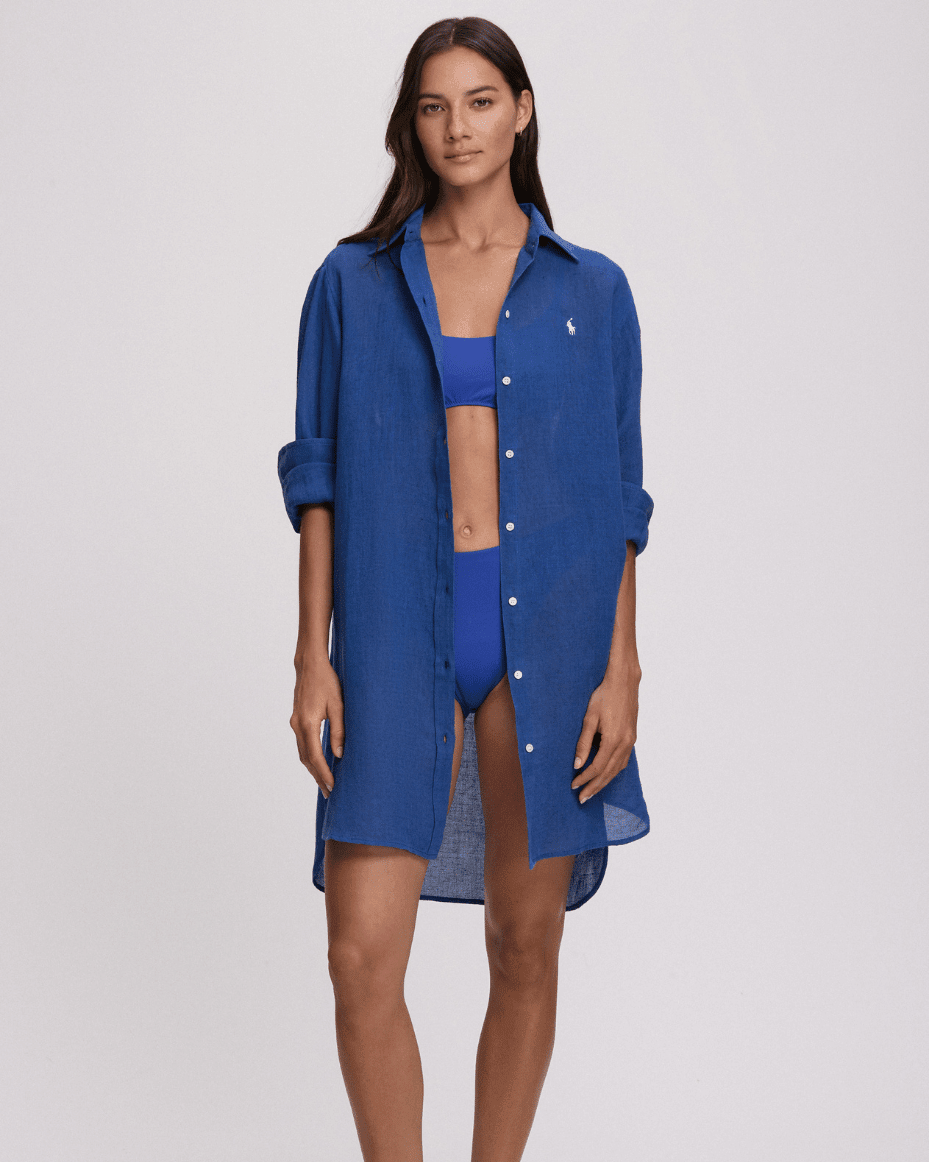 Polo Ralph Lauren Boyfriend Shirt Cover Up - POLO RALPH LAUREN - Luxe Leopard
