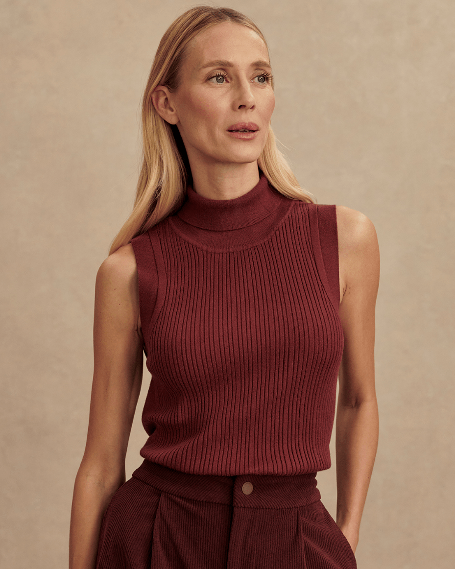 Varley Anastasia Rib Knit Tank - VARLEY - Luxe Leopard