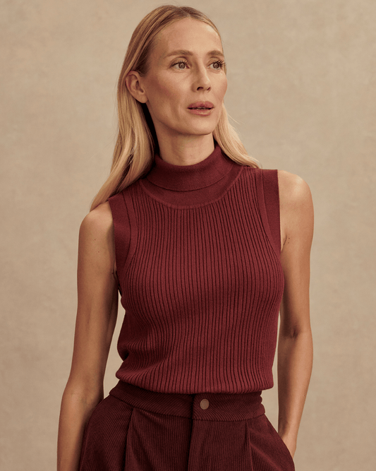 Varley Anastasia Rib Knit Tank - VARLEY - Luxe Leopard