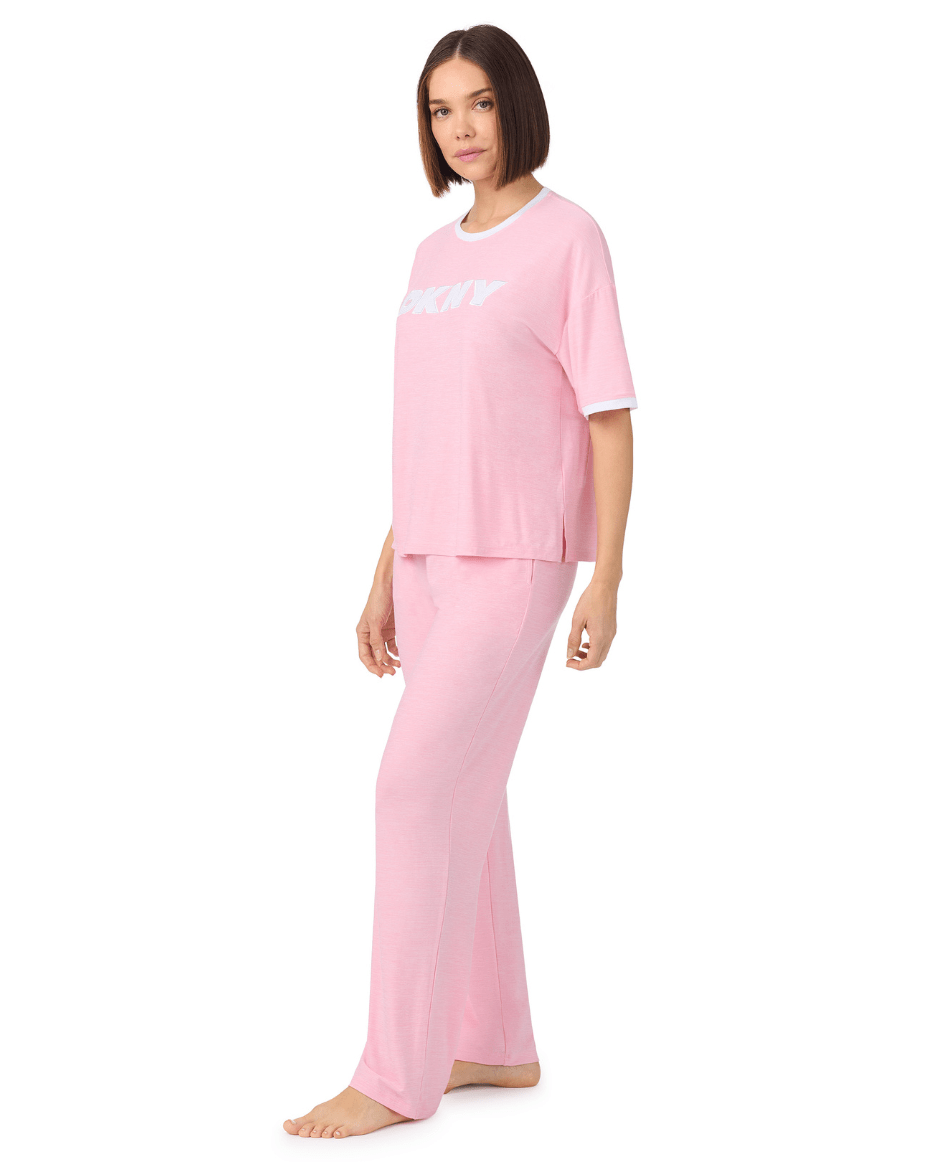 DKNY Cosy Jersey Tee & Pant Set - DKNY - Luxe Leopard