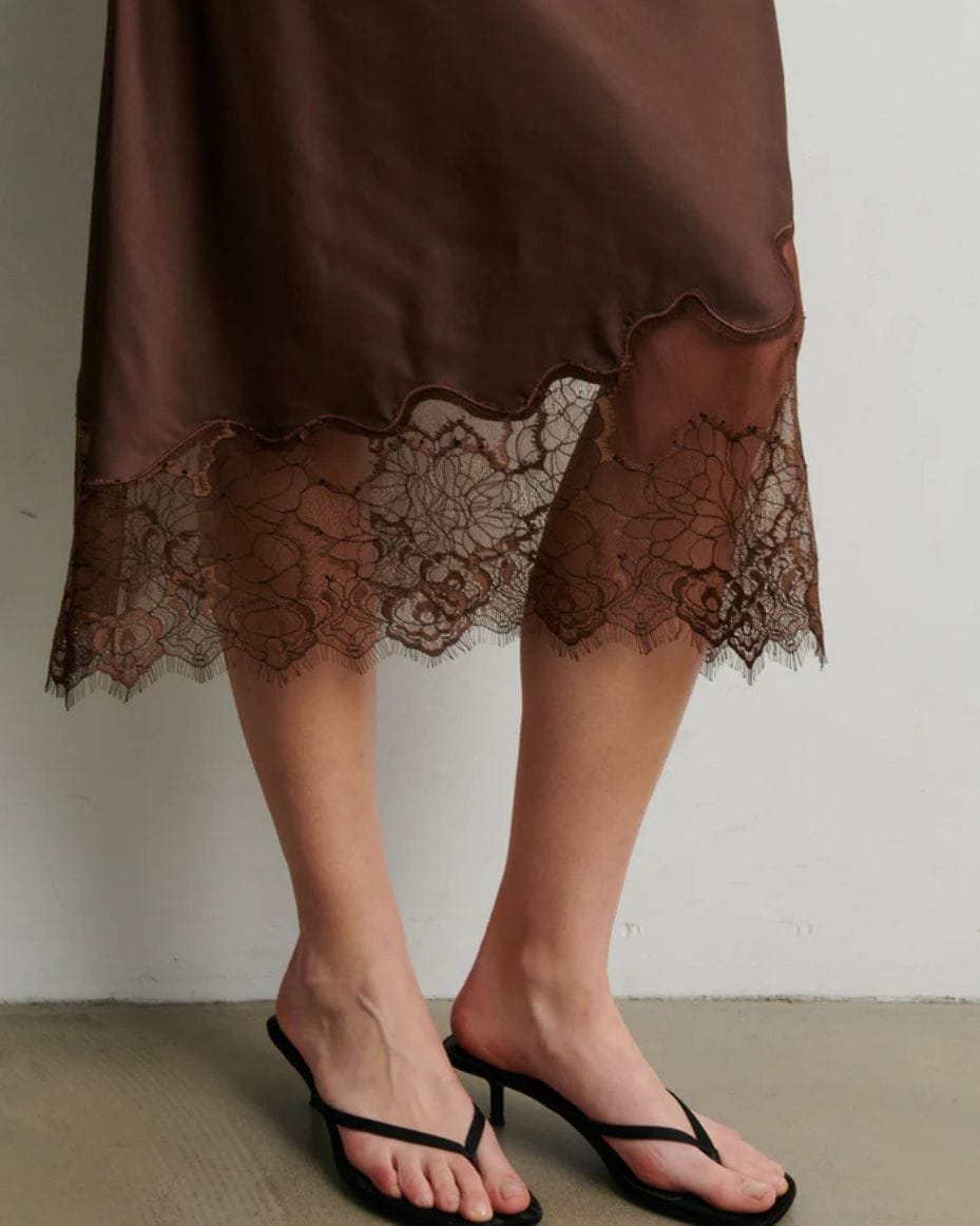 Second Female Willa Lace Midi Skirt - SECOND FEMALE - Luxe Leopard