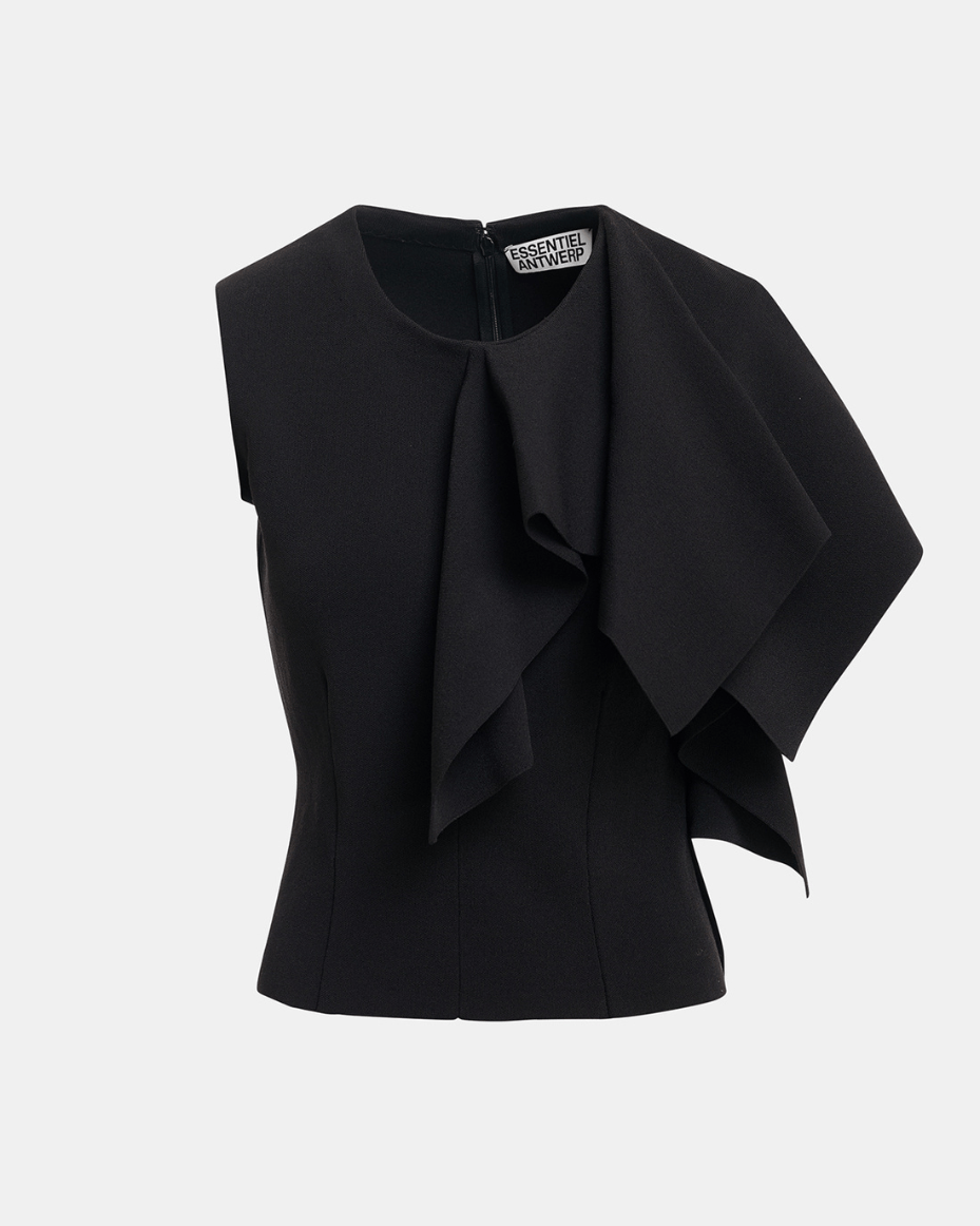 Essentiel Antwerp Know Knitted Top With Frill