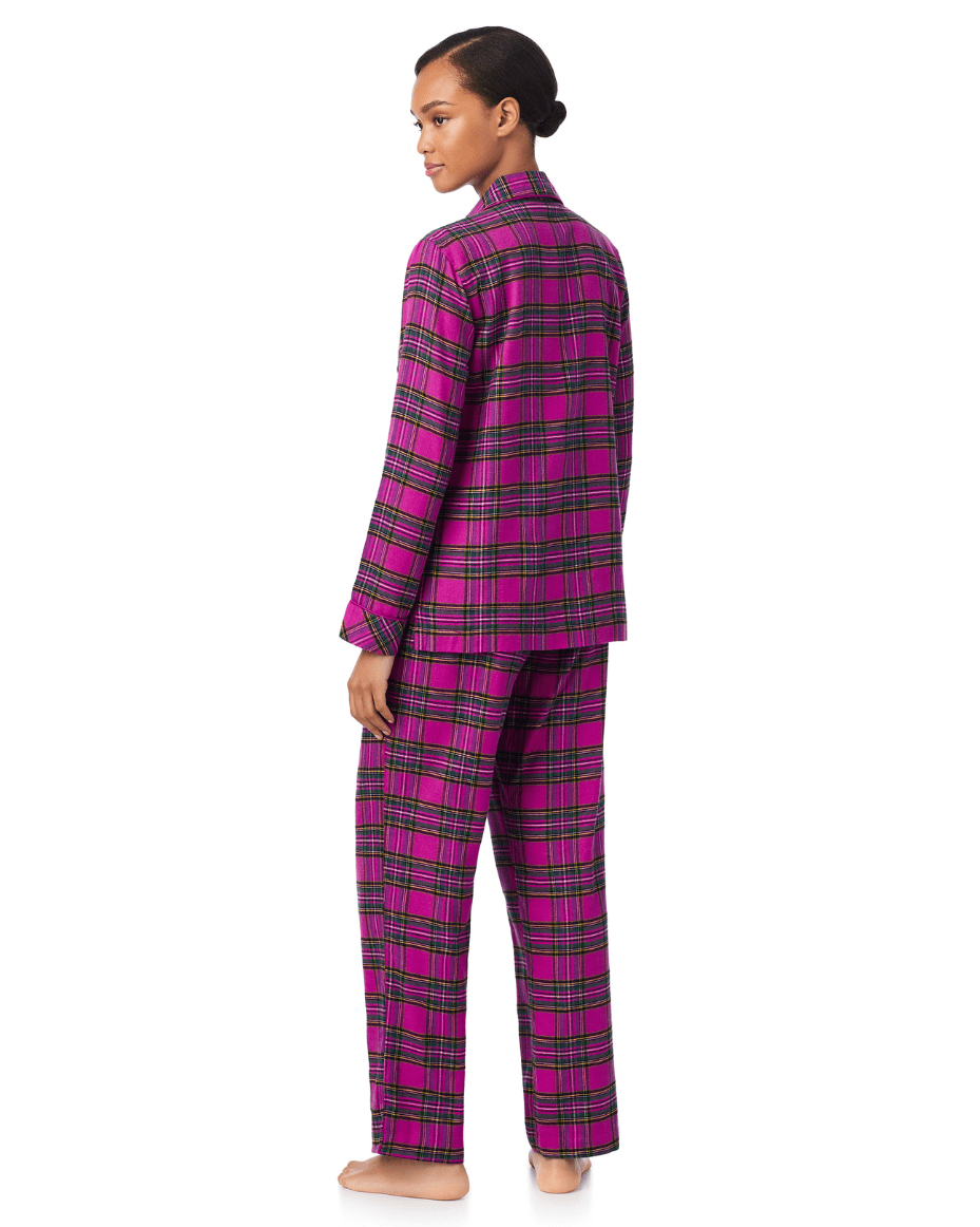 Ralph Lauren Long Sleeve Notch Collar Long Pant PJ Set - RALPH LAUREN - Luxe Leopard