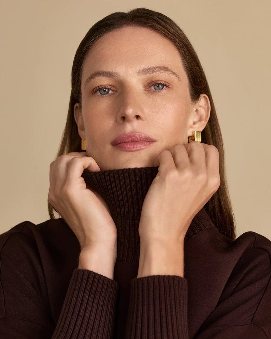 Varley Barker High Neck Sweat Coffee Bean