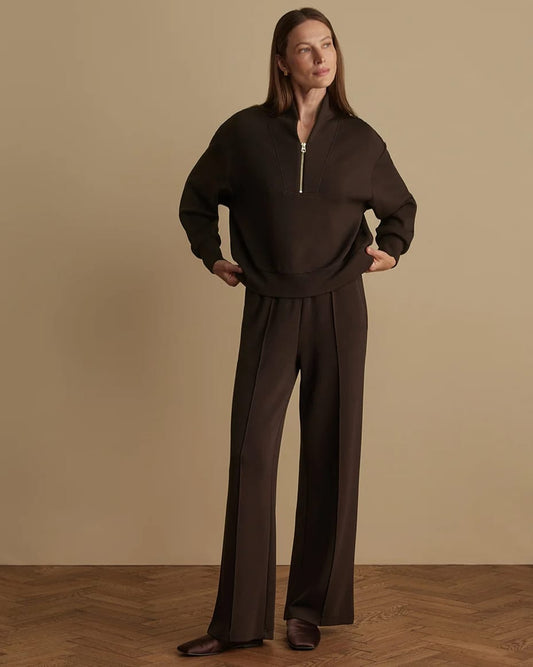 Varley The Wide Leg Pant 30 Coffee Bean - VARLEY - Luxe Leopard