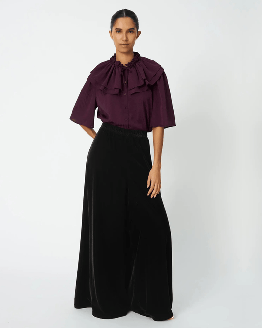 Stella Nova Frill Top in Beetroot