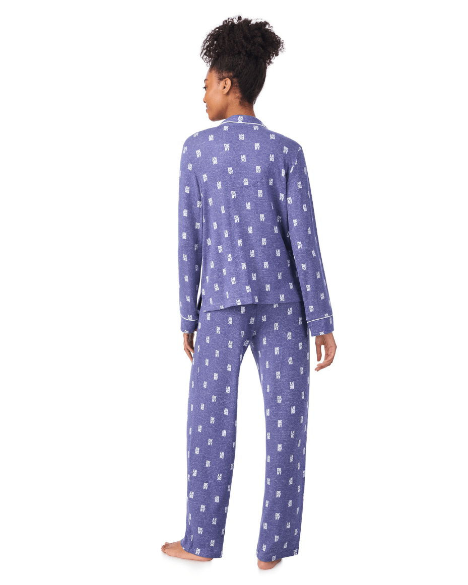 DKNY Notch Collar Top and Pant Sleep Set