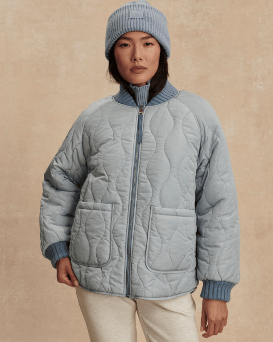 Varley Serina Reversible Quilt Jacket - VARLEY - Luxe Leopard