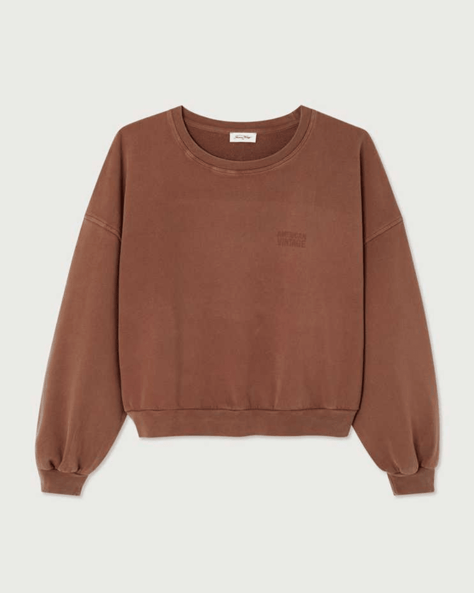 American Vintage Jitbay Sweatshirt Walnut Vintage - AMERICAN VINTAGE - Luxe Leopard