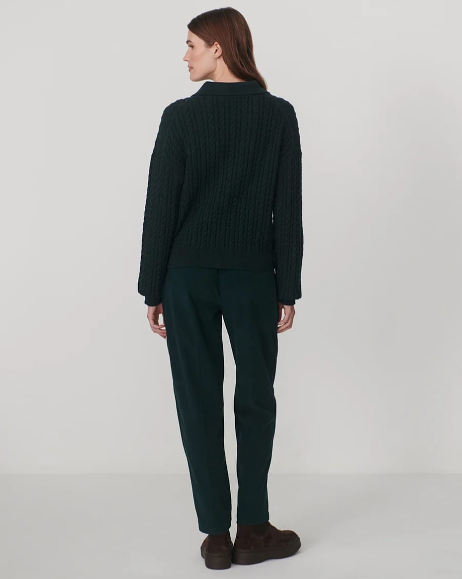 Varley Dottie Polo Knit Sweater Ponderosa Pine