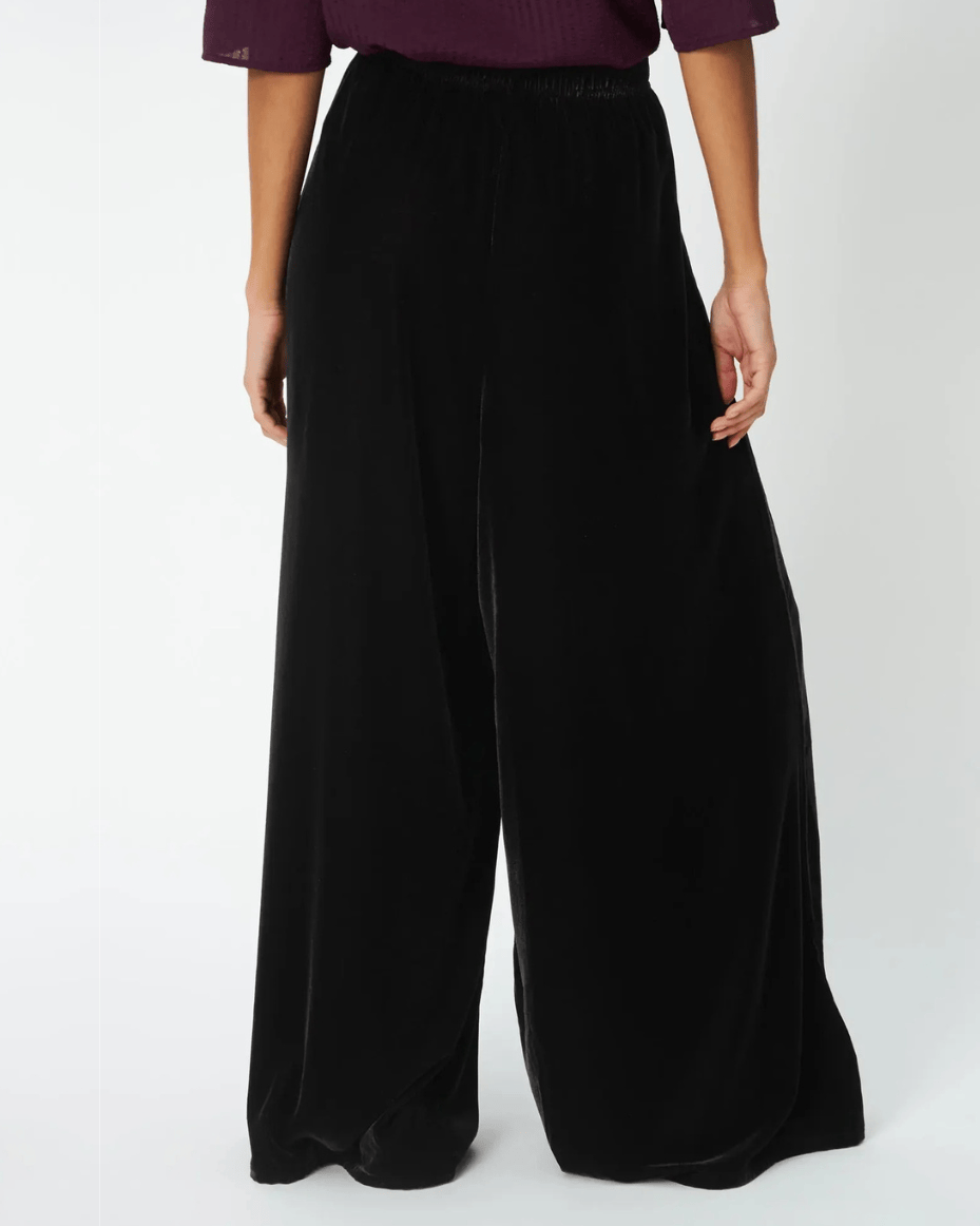 Stella Nova Velvet Volume Pants in Dark Brown