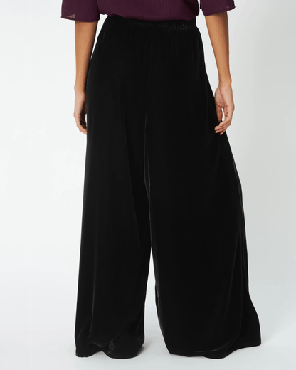 Stella Nova Velvet Volume Pants in Dark Brown
