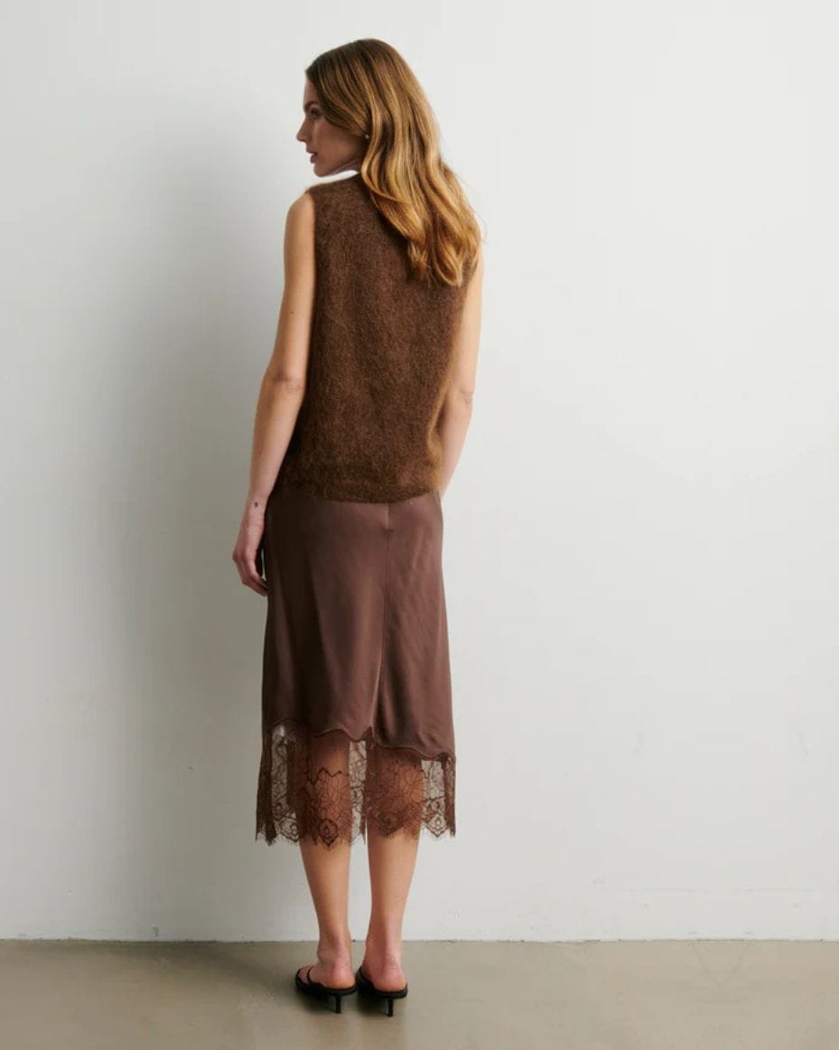 Second Female Willa Lace Midi Skirt - SECOND FEMALE - Luxe Leopard