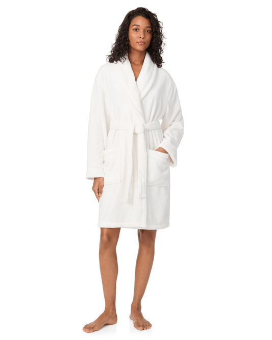 DKNY Long Sleeve Short Robe - DKNY - Luxe Leopard