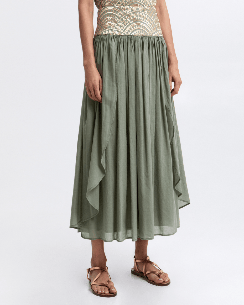 Milla Greek Archaic Kori New Triangle Long Skirt - GREEK ARCHAIC - Luxe Leopard