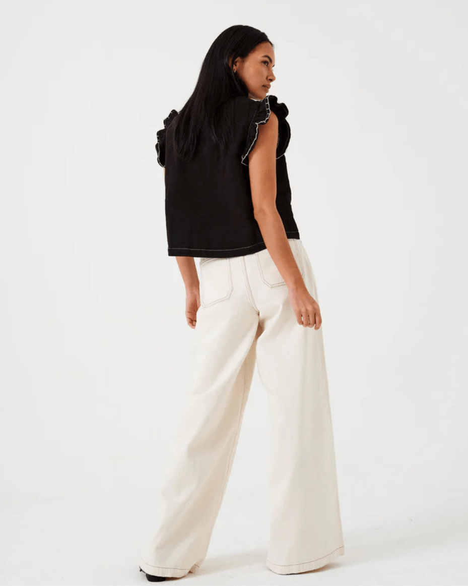 Seventy + Mochi Bay Jean in Ecru - SEVENTY + MOCHI - Luxe Leopard