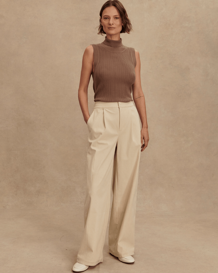 Varley Anastasia Rib Knit Tank - VARLEY - Luxe Leopard