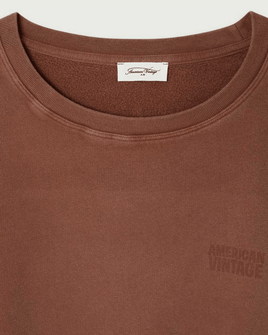 American Vintage Jitbay Sweatshirt Walnut Vintage - AMERICAN VINTAGE - Luxe Leopard