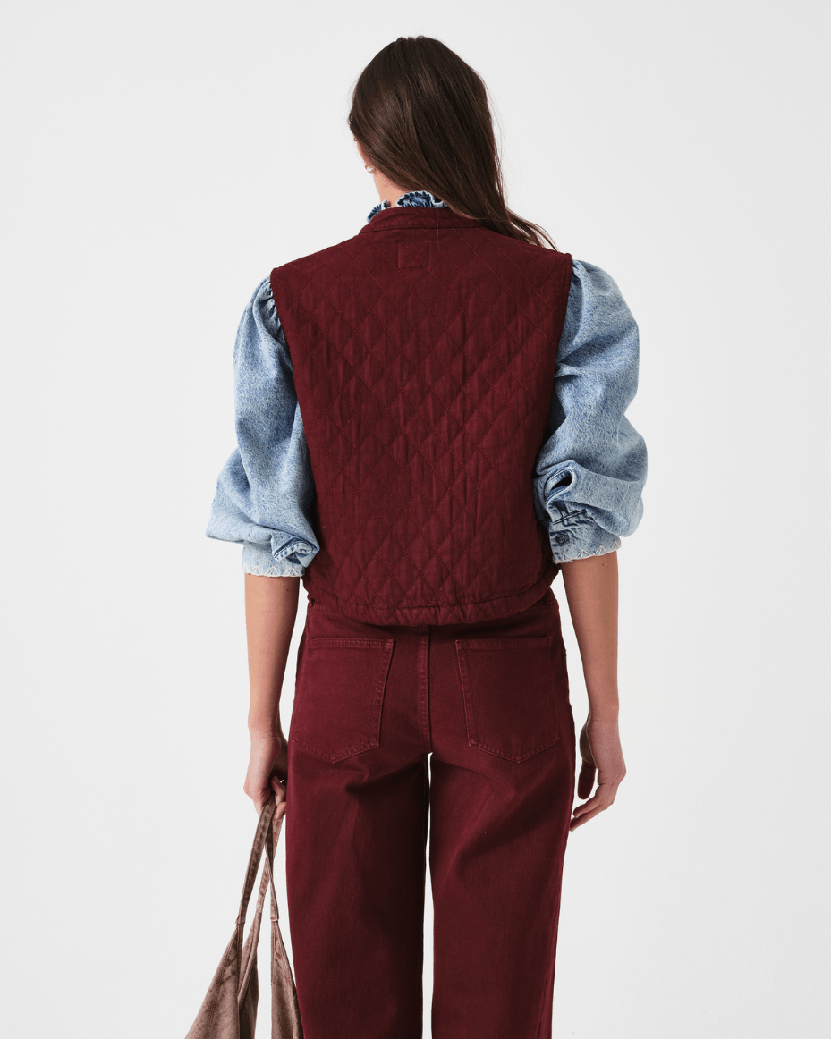 Seventy + Mochi Quilted Pablo Vest - SEVENTY + MOCHI - Luxe Leopard