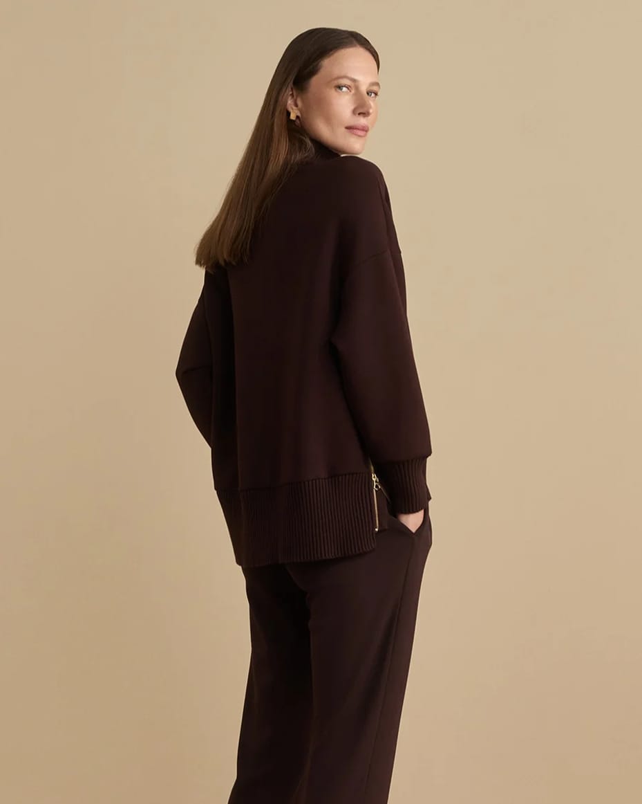 Varley Barker High Neck Sweat Coffee Bean