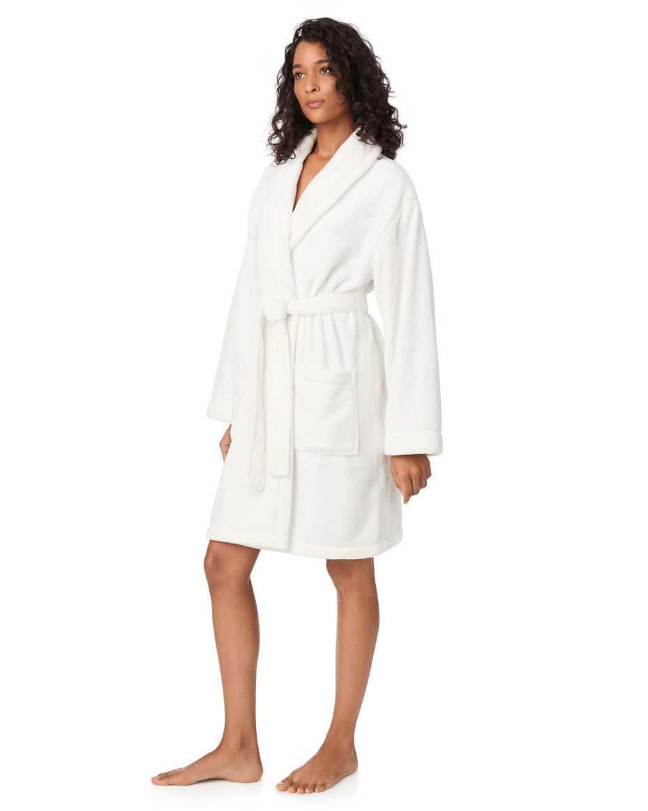 DKNY Long Sleeve Short Robe - DKNY - Luxe Leopard