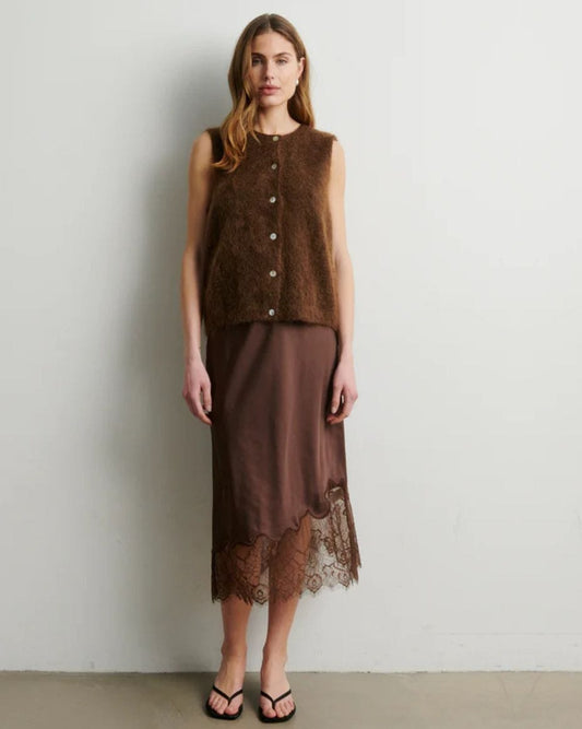 Second Female Willa Lace Midi Skirt - SECOND FEMALE - Luxe Leopard