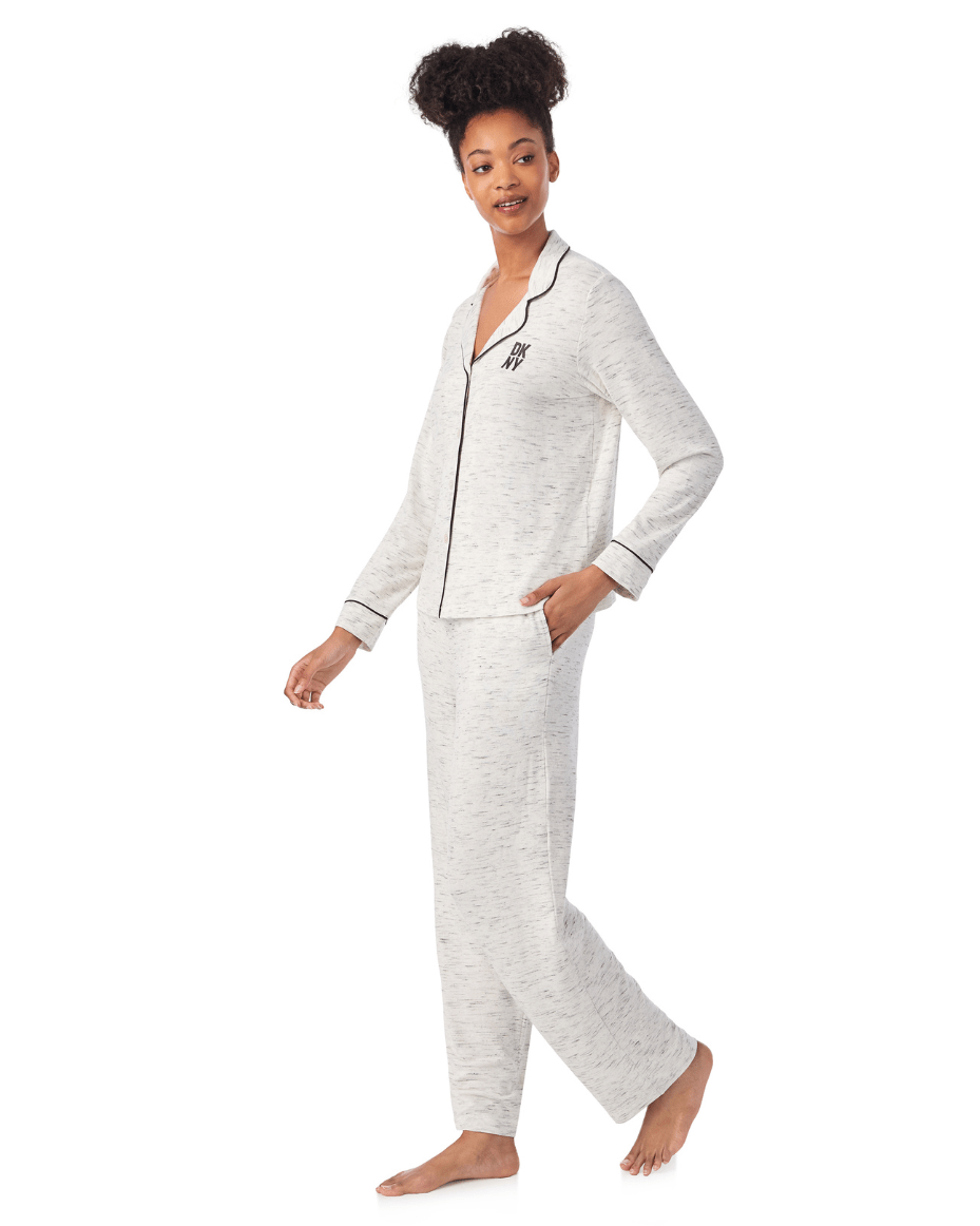 DKNY Notch Collar Top and Pant Sleep Set