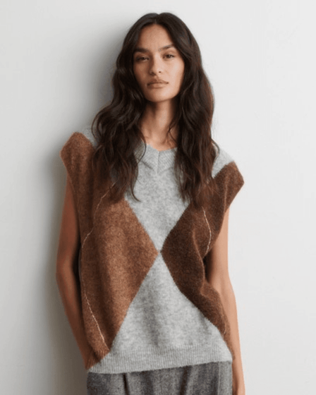 Second Female Forca Knit Vest - SECOND FEMALE - Luxe Leopard