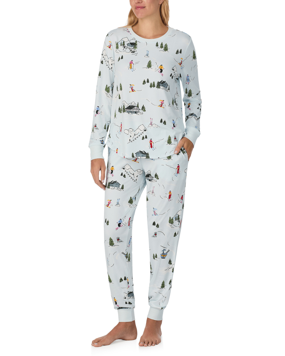 Kate Spade Long Sleeve Pullover Jogger PJ - KATE SPADE - Luxe Leopard