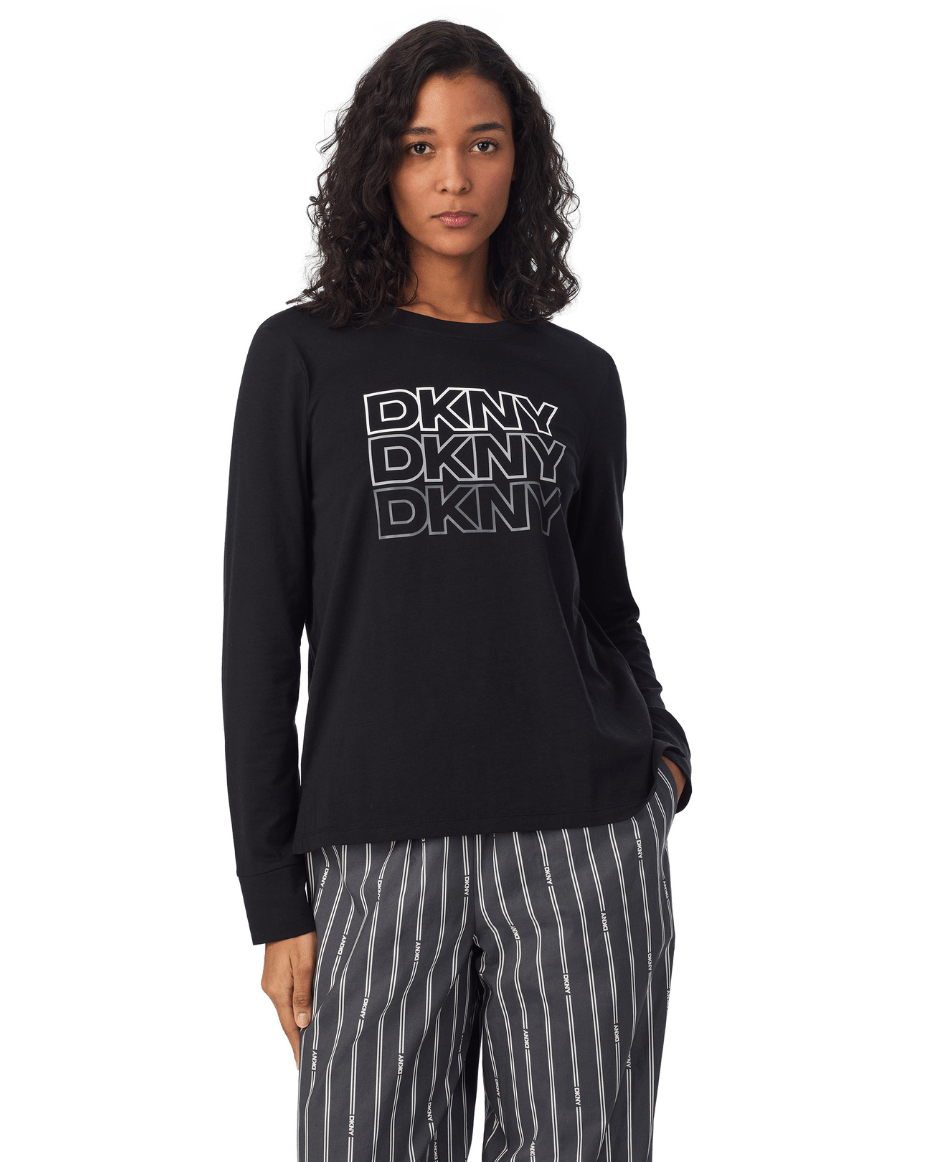 DKNY Long Sleeve & Pant Sleep Set - DKNY - Luxe Leopard