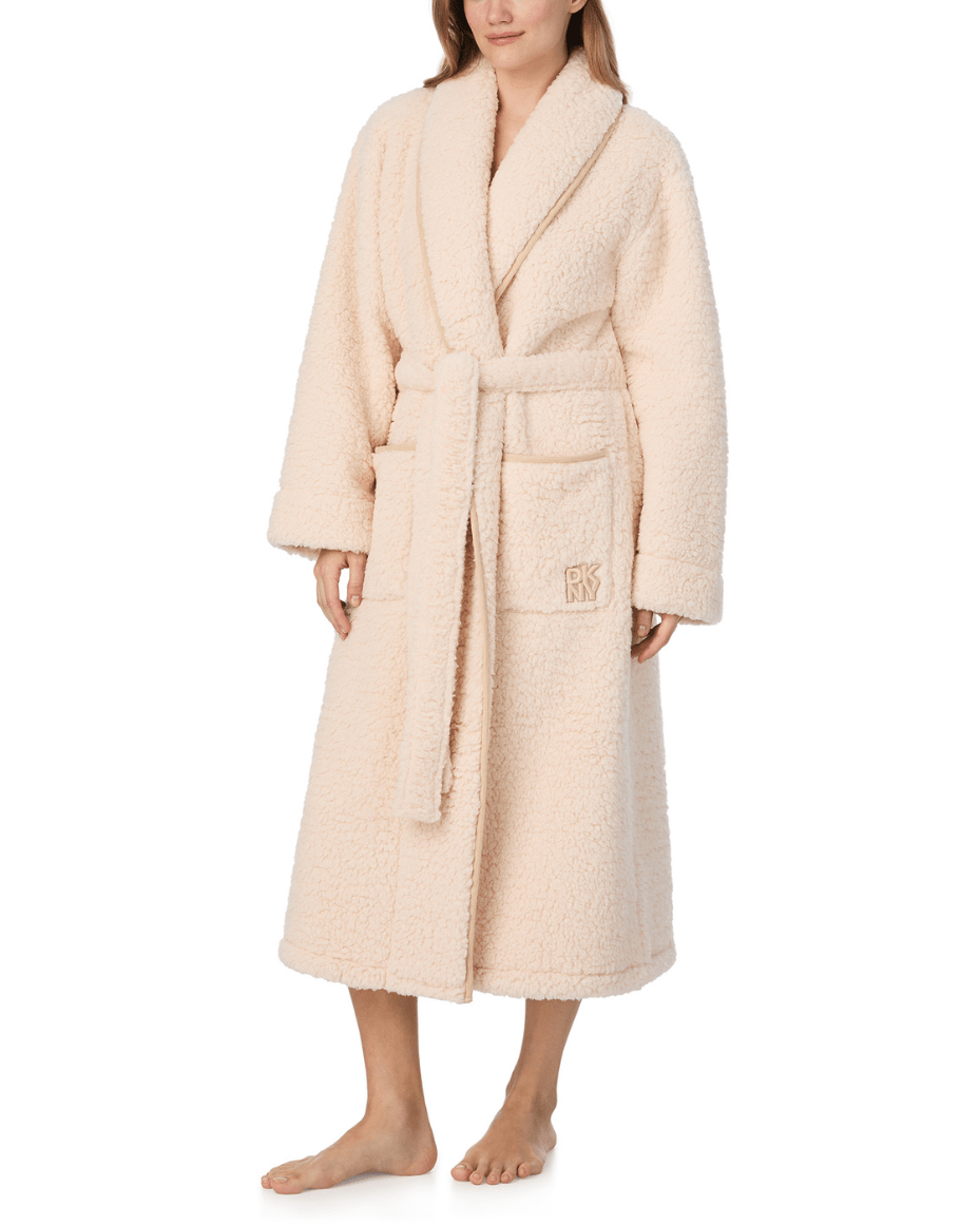 DKNY Long Sleeve Long Robe - DKNY - Luxe Leopard