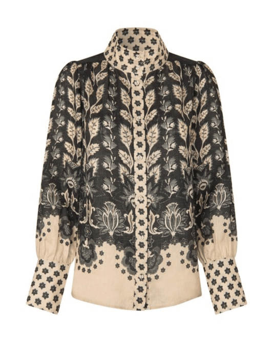 Dea Kudibal Amelie NS Blouse With Stand Collar - DEA KUDIBAL - Luxe Leopard