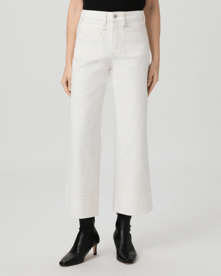 Paige Anessa Wide Leg Jean - Toasted Ecru - PAIGE - Luxe Leopard