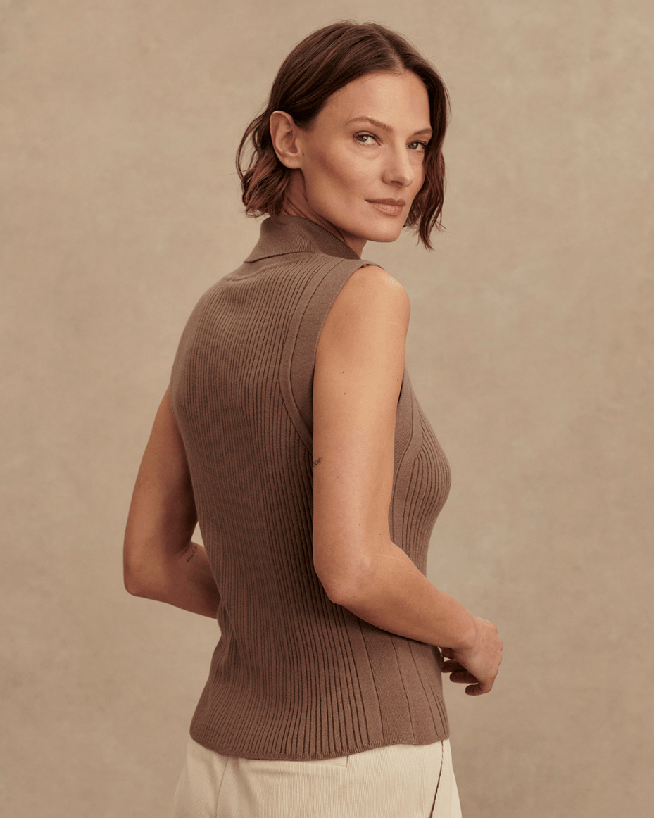 Varley Anastasia Rib Knit Tank - VARLEY - Luxe Leopard